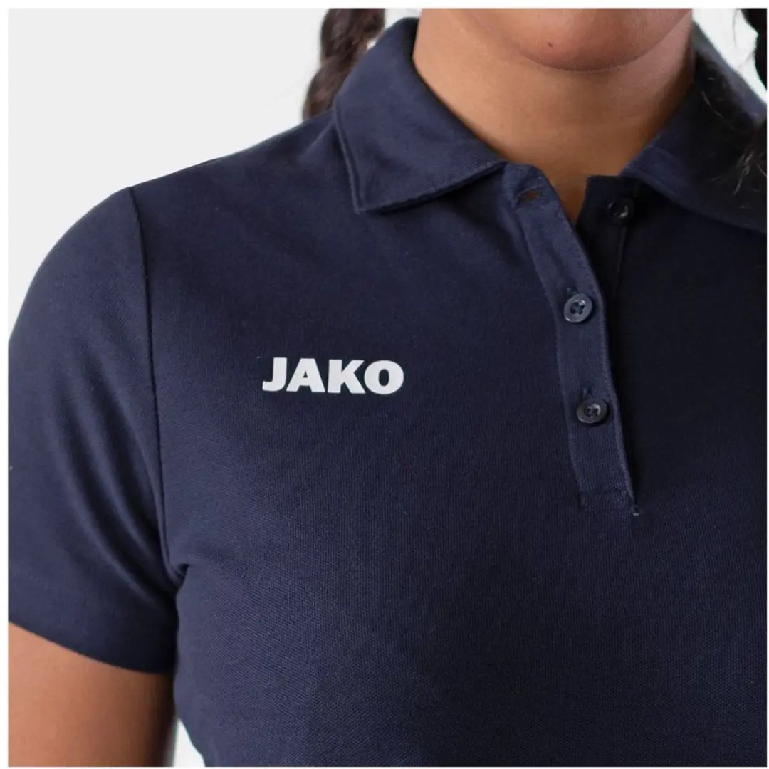 JAKO Base Polo Dames 38 - Antraciet/Marine