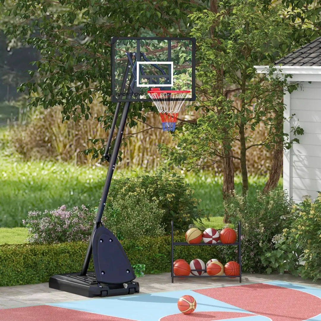 SPORTNOW Basketballstandaard PC PE-111L - Zwart - afbeelding 3 van 6