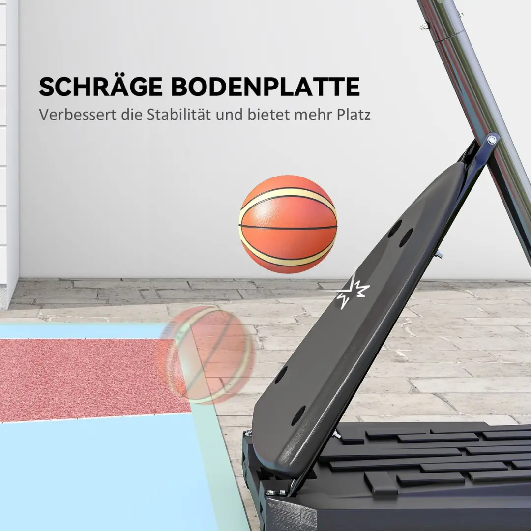 SPORTNOW Basketballstandaard PC PE-111L - Zwart - afbeelding 5 van 6