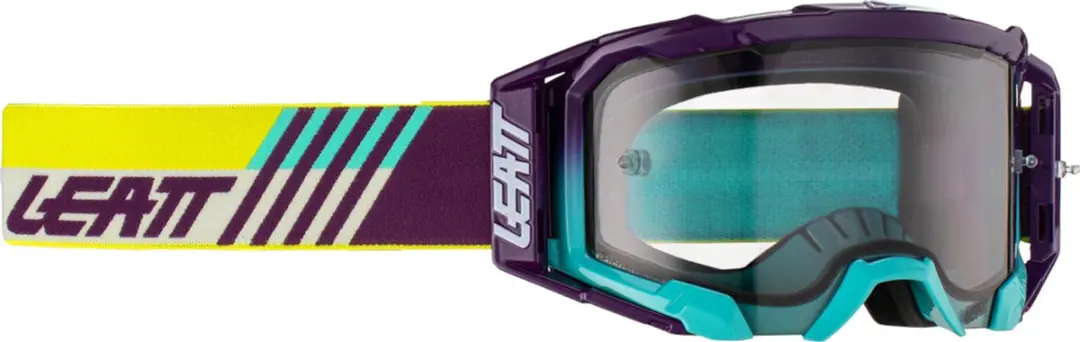 Leatt Velocity 5.5 Aqua Lichtpaars Geel Crossbril -