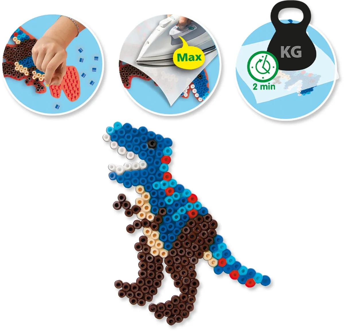 SES Creative Beedz Dino T-Rex Strijkkralen - 1200 Stuks
