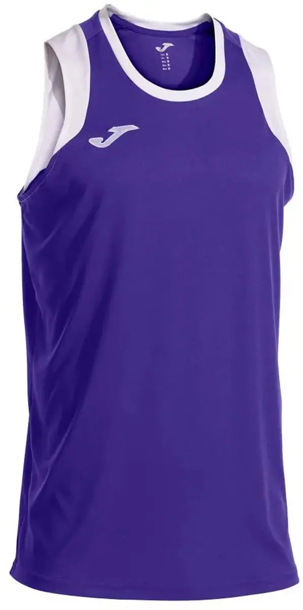 Joma Cancha Mouwloos T-shirt M - Paars/Wit - afbeelding 2 van 2