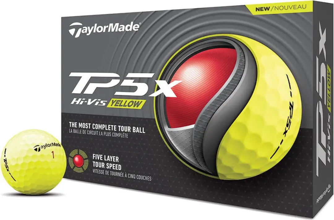 Taylormade TP5X TM23 Golfballen Geel