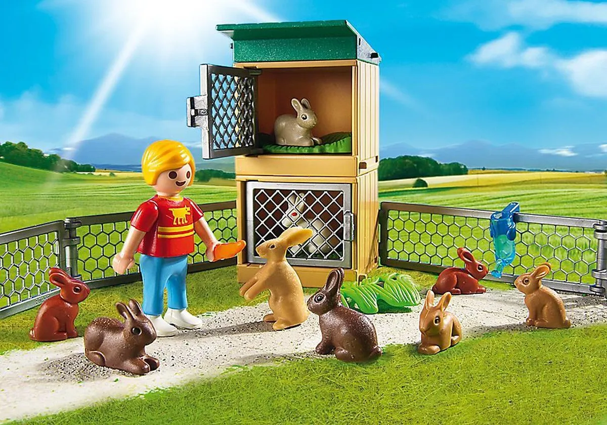 Playmobil Konijnenhok met Buitenren 6140 - Groen - afbeelding 5 van 6
