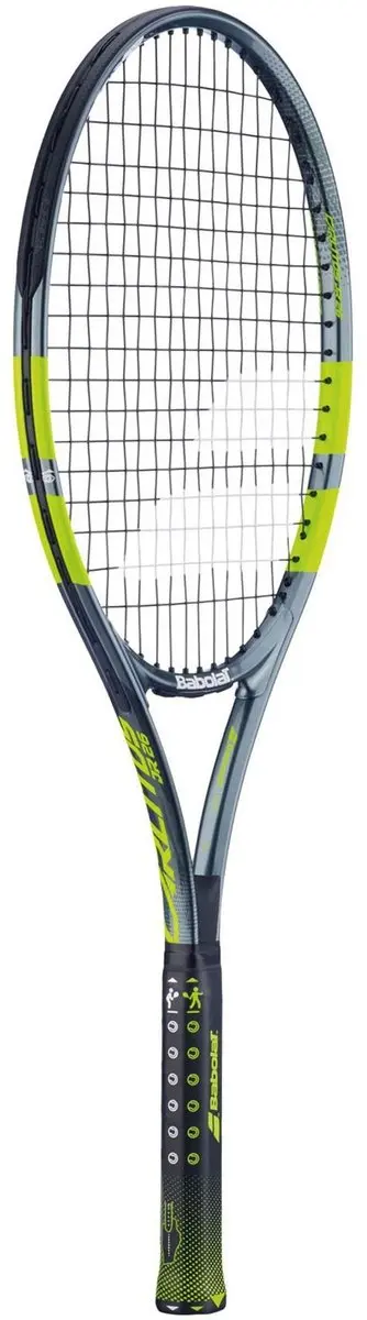 Babolat Carlitos Junior 26" Tennisracket - L00 - Grijs/Geel - afbeelding 2 van 6