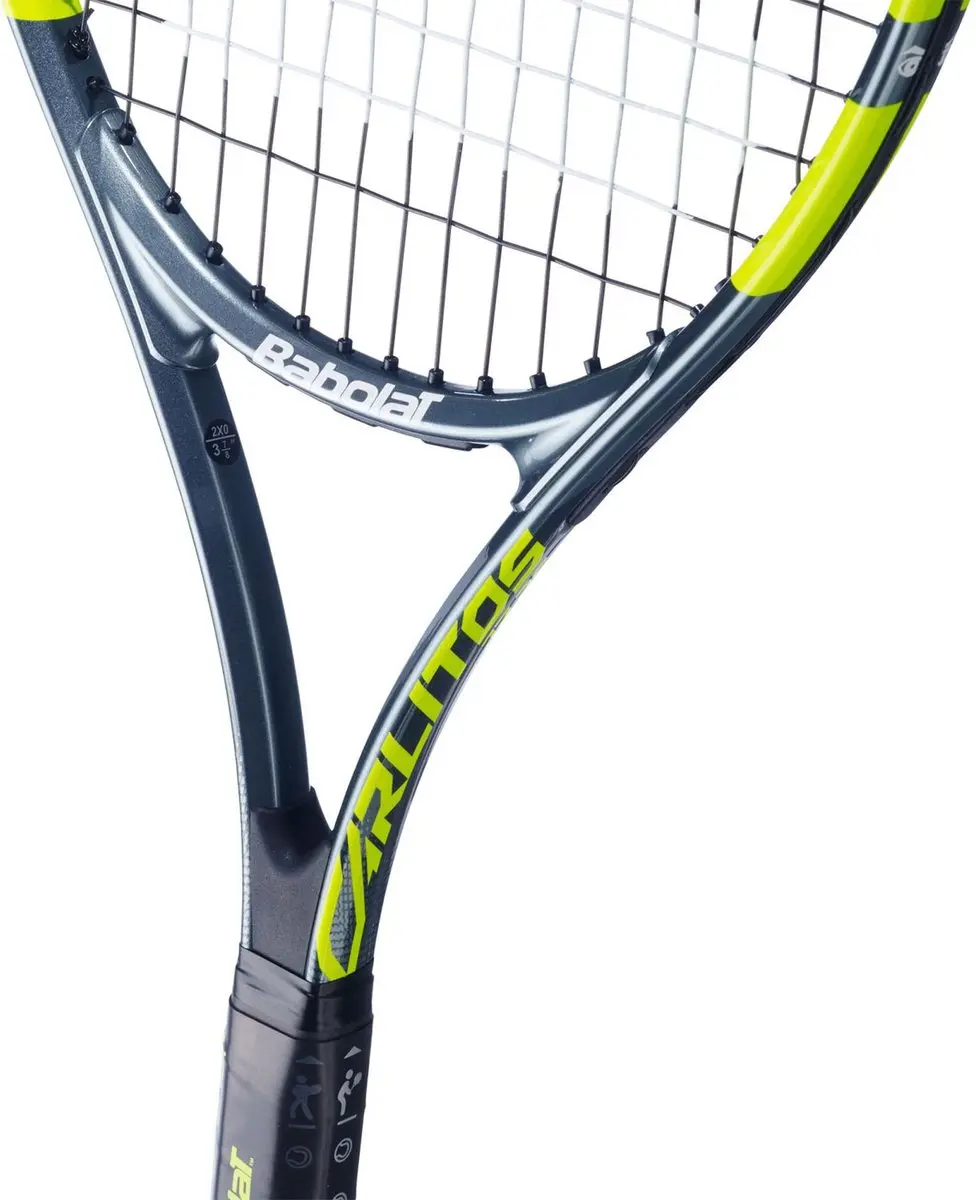 Babolat Carlitos Junior 26" Tennisracket - L00 - Grijs/Geel - afbeelding 4 van 6