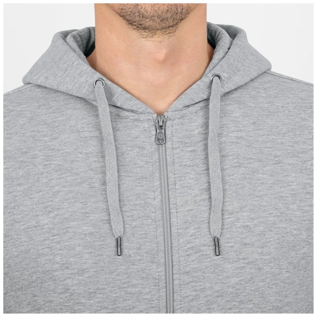 JAKO Organic Jas Met Kap Heren - Lichtgrijs XL