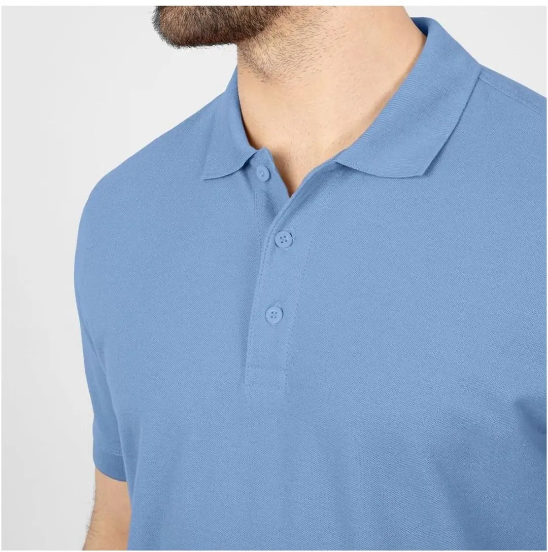 JAKO Organic Polo Heren - IJsblauw L