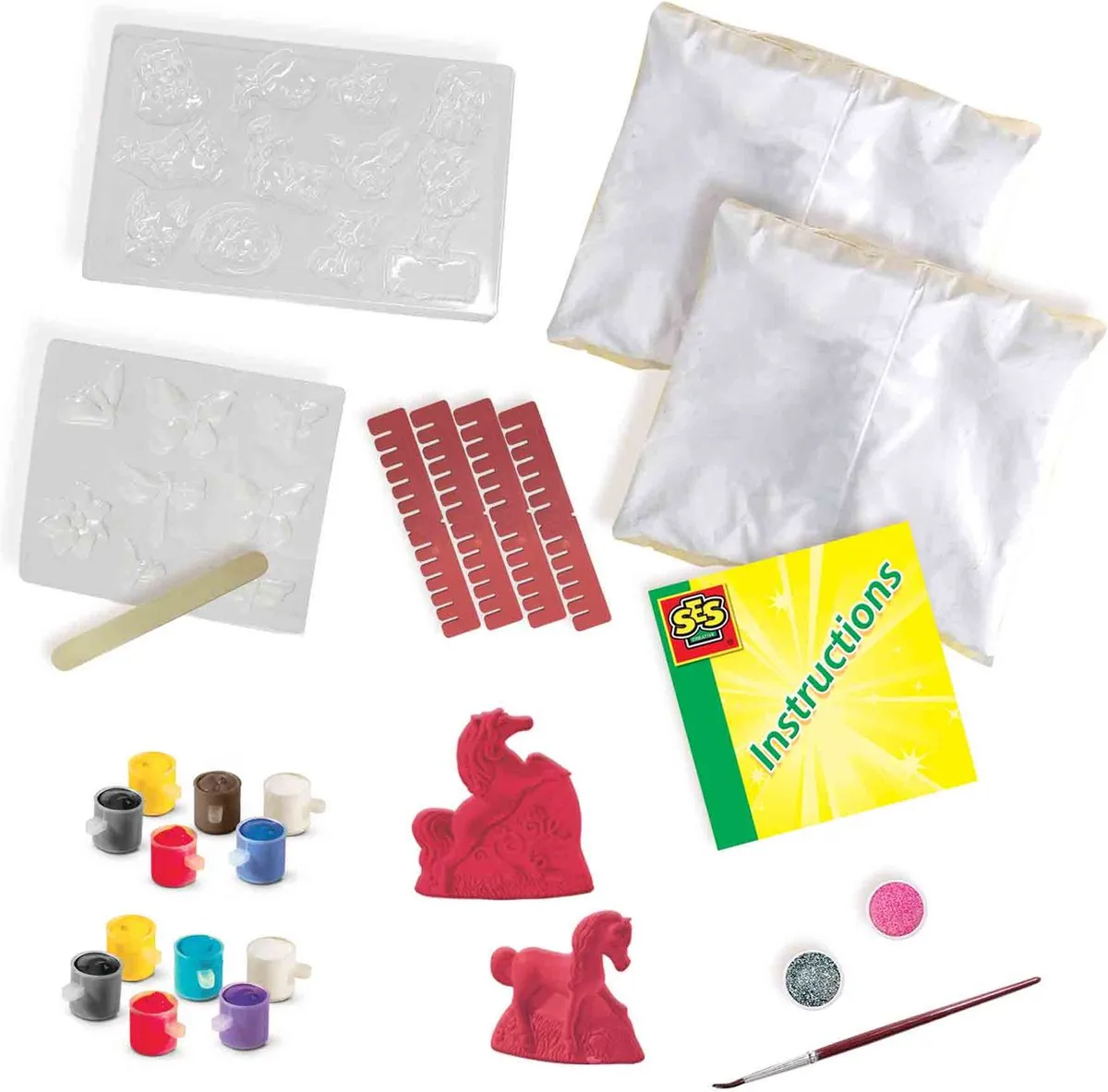 SES Creative Hobby Pink Gieten & Schilderen 3-in-1 - 18 Stuks