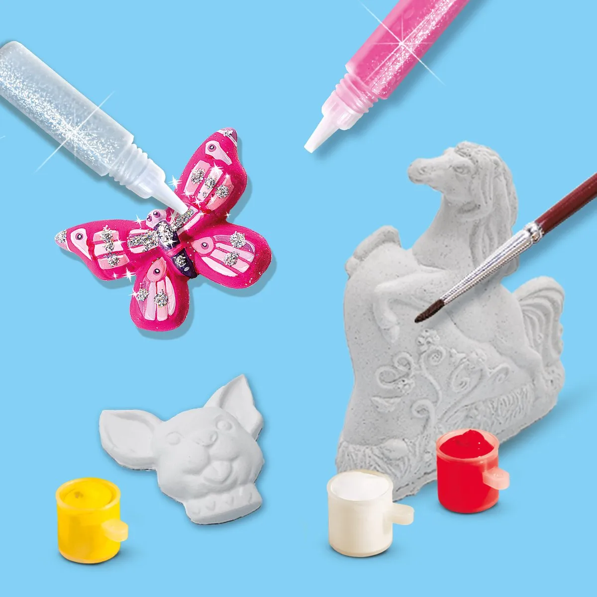 SES Creative Hobby Pink Gieten & Schilderen 3-in-1 - 18 Stuks