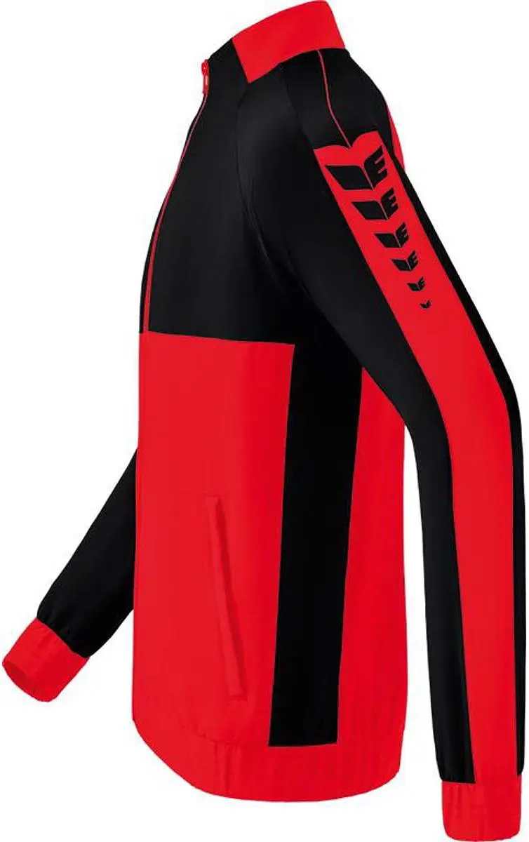 Erima Six Wings Heren Presentatiejack - XXL - Zwart/Rood