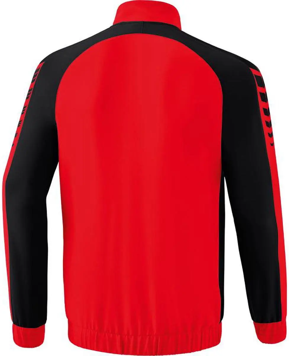 Erima Six Wings Heren Presentatiejack - XXL - Zwart/Rood