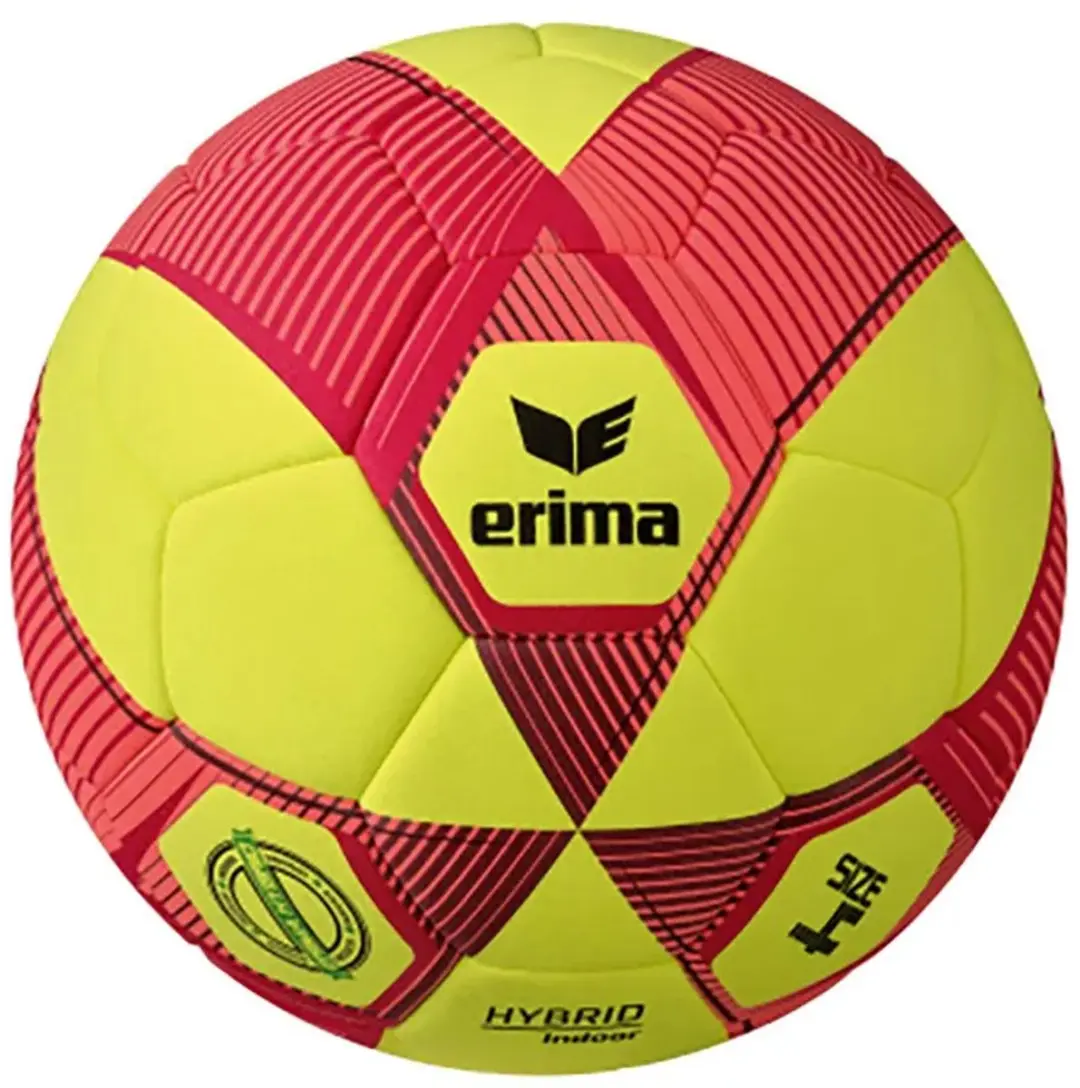 Erima Hybrid Indoor Voetbal Maat 4 - Geel/Rood