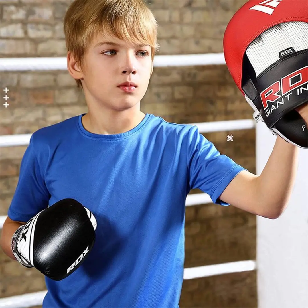 RDX 4B Robo Bokshandschoenen Kinderen 4 oz - Zwart/Wit - afbeelding 5 van 5