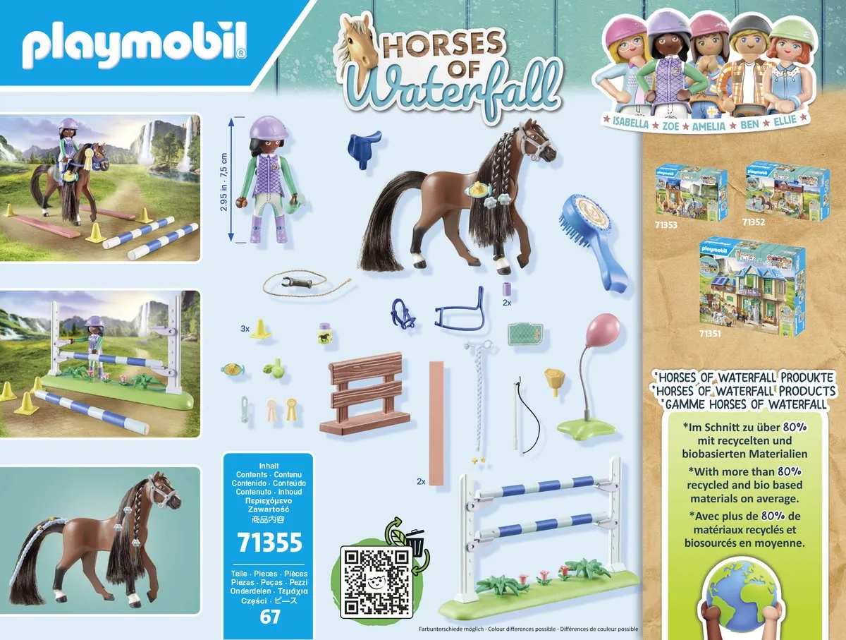 Playmobil Horses of Waterfall Zoe en Blaze 71355 - Multikleur