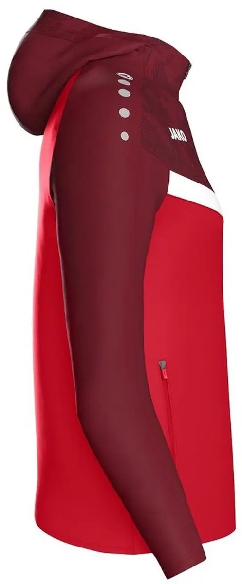 Jako Iconic Jas Met Kap Dames - Rood - Maat 40