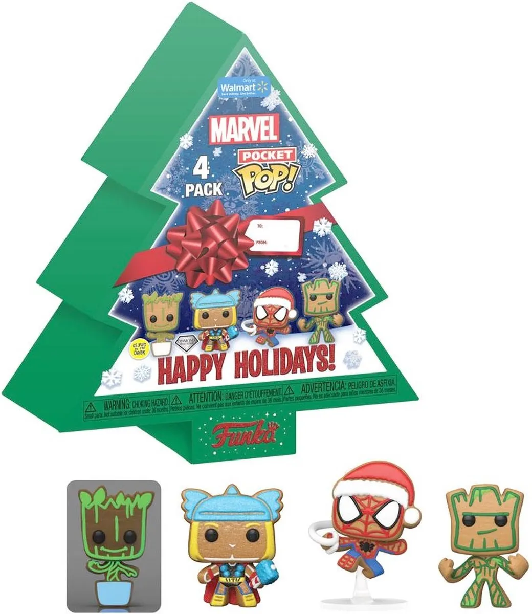 Funko Marvel Holiday 2022 Pocket POP! Sleutelhanger - 4 Stuks - Multicolor