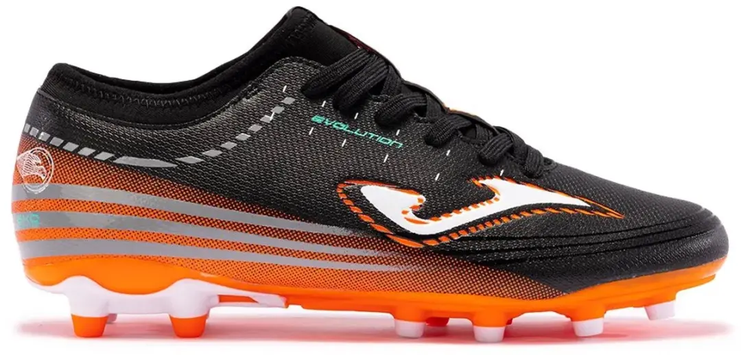 Joma Evolution FG EVOS2401FG Voetbalschoenen - 40.5 - Zwart/Orange - afbeelding 2 van 6