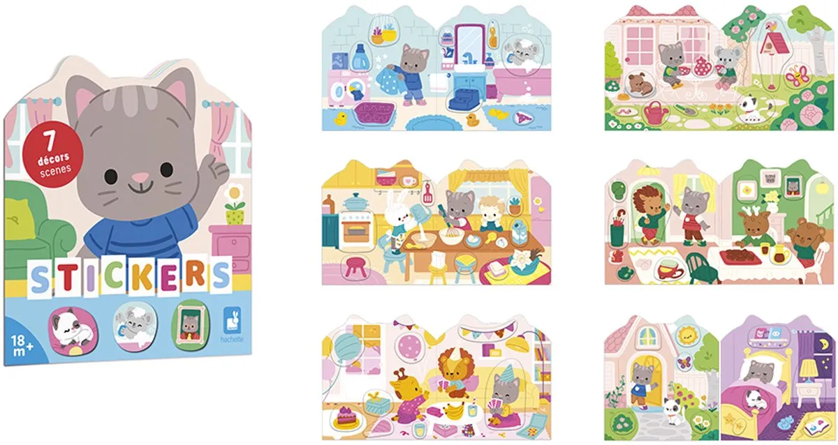 Janod Stickerboek Het Huis - 20 Pagina's - Multi