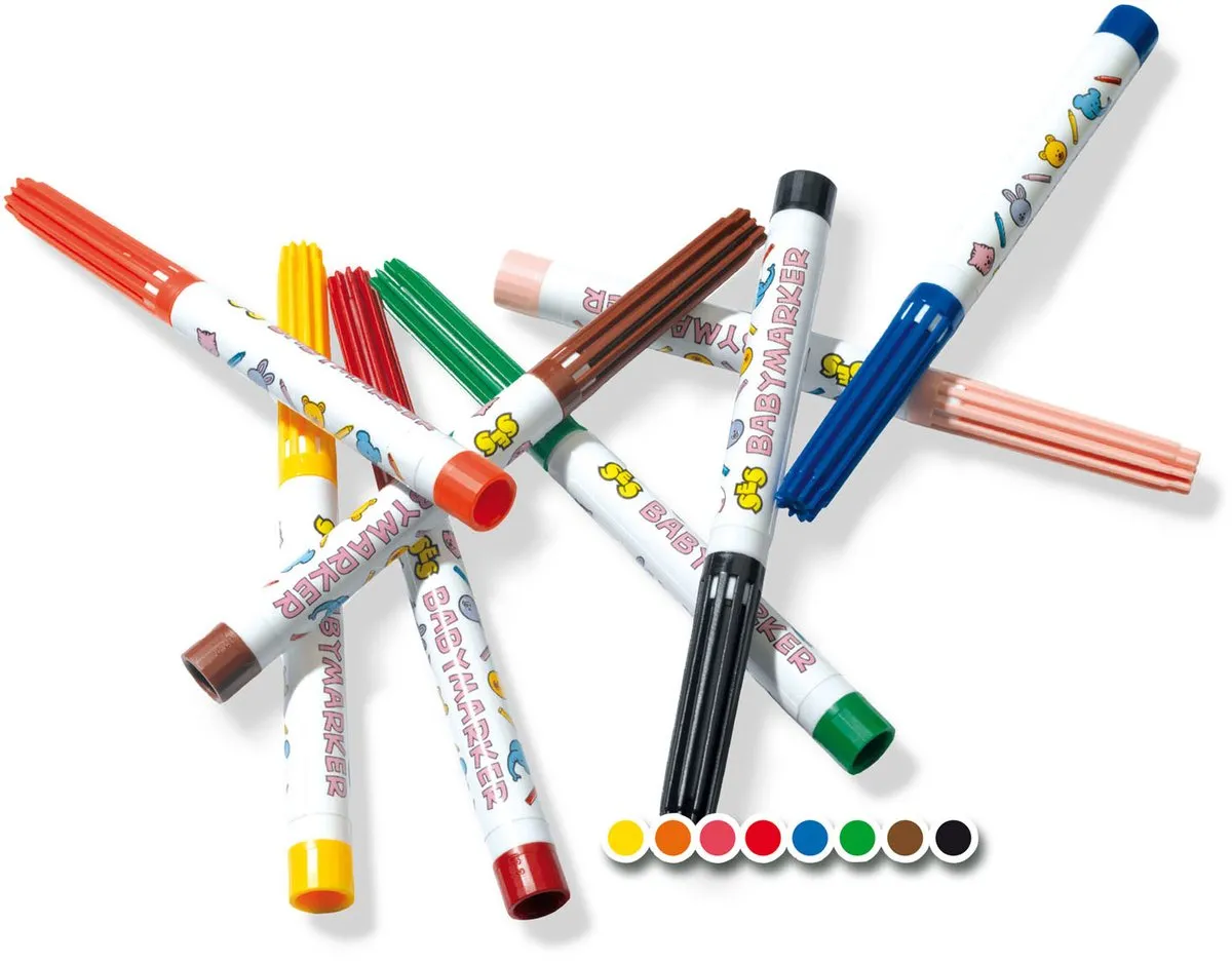 SES Creative My First Baby Markers 8 Stuks - Multicolor