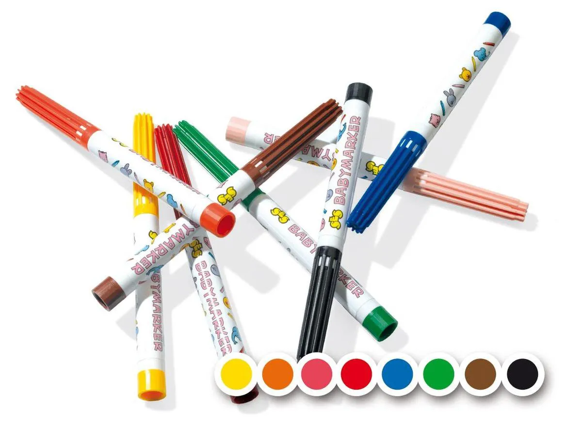 SES Creative My First Baby Markers 8 Stuks - Multicolor