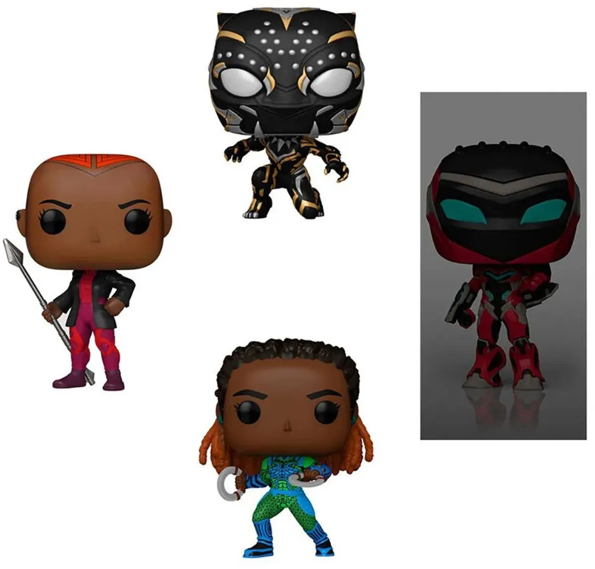 Funko Marvel Black Panther Wakanda Forever 4-Pack - Glow in the Dark - Multi - afbeelding 2 van 6