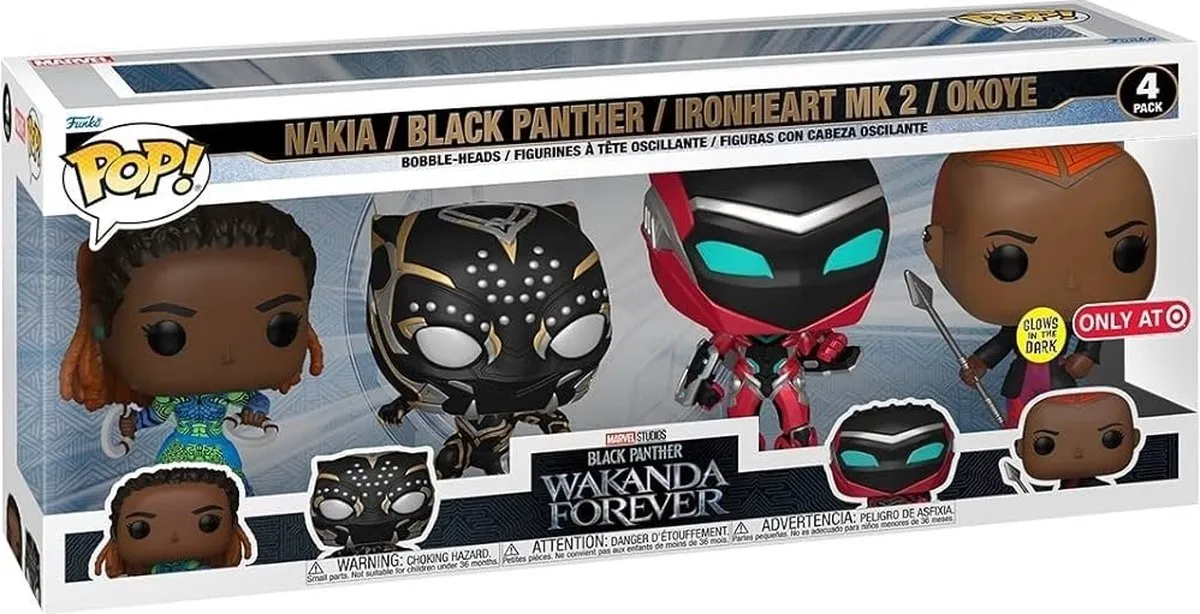 Funko Marvel Black Panther Wakanda Forever 4-Pack - Glow in the Dark - Multi - afbeelding 5 van 6