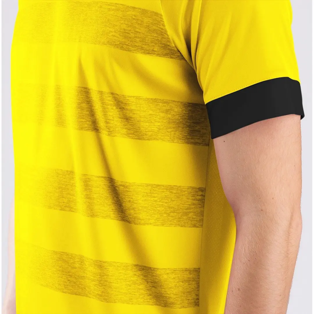 Jako Celtic Melange KM Shirt Heren - Geel - Maat S