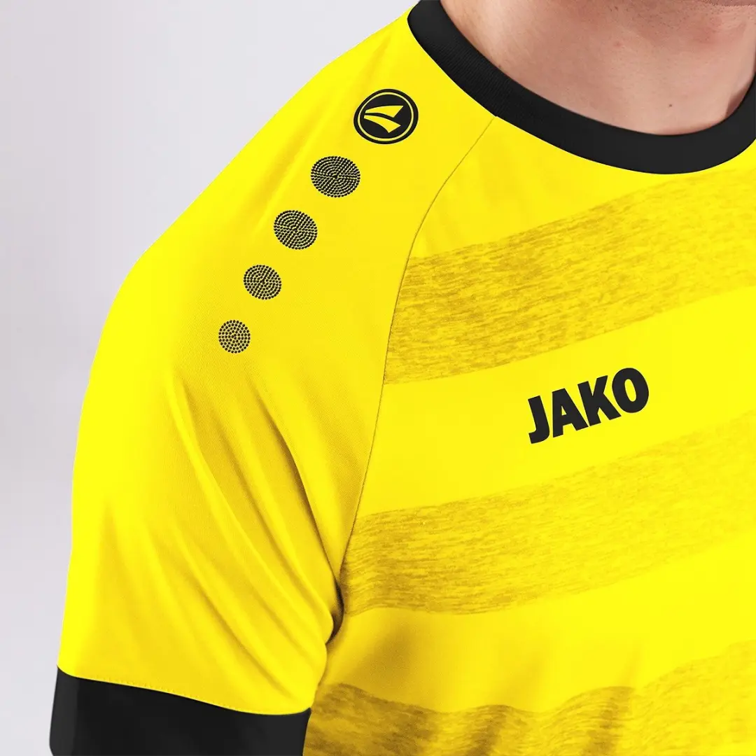 Jako Celtic Melange KM Shirt Heren - Geel - Maat S