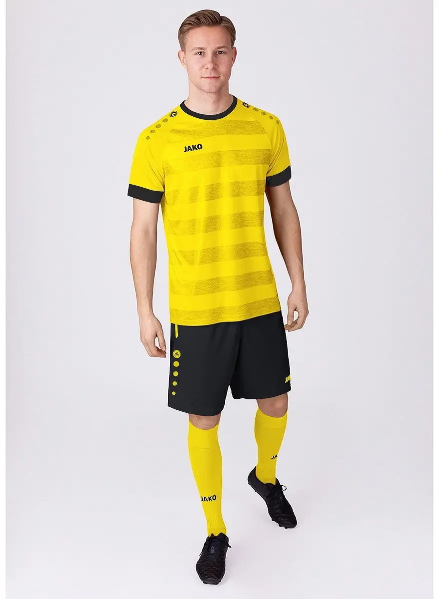 Jako Celtic Melange KM Shirt Heren - Geel - Maat S