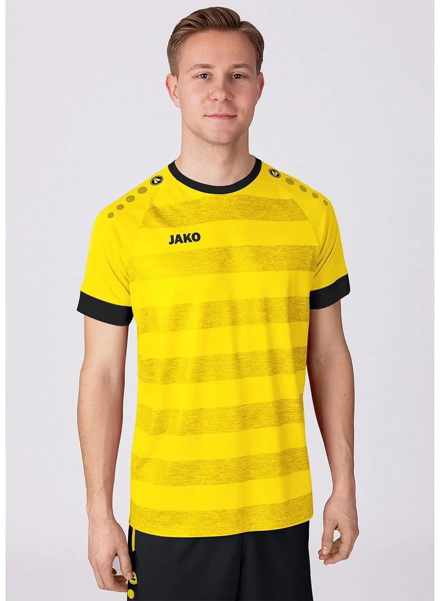Jako Celtic Melange KM Shirt Heren - Geel - Maat S