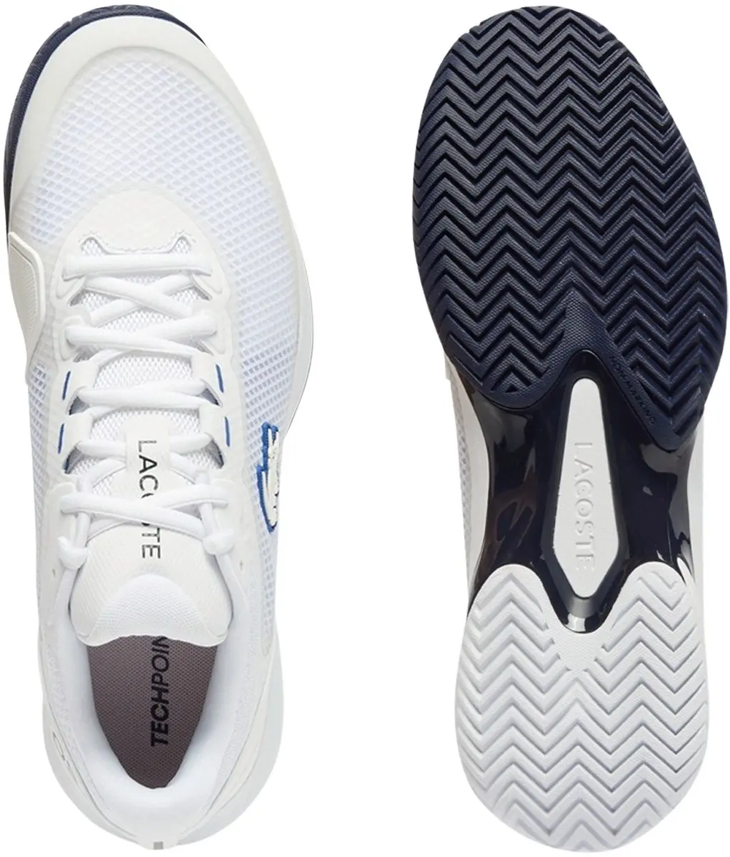 Lacoste Tech Point Tennisschoenen Heren 42 - Wit/Blauw - afbeelding 5 van 6