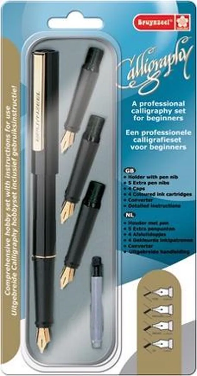 BRUYNZEEL Kalligrafie Set 8-delig - Zwart
