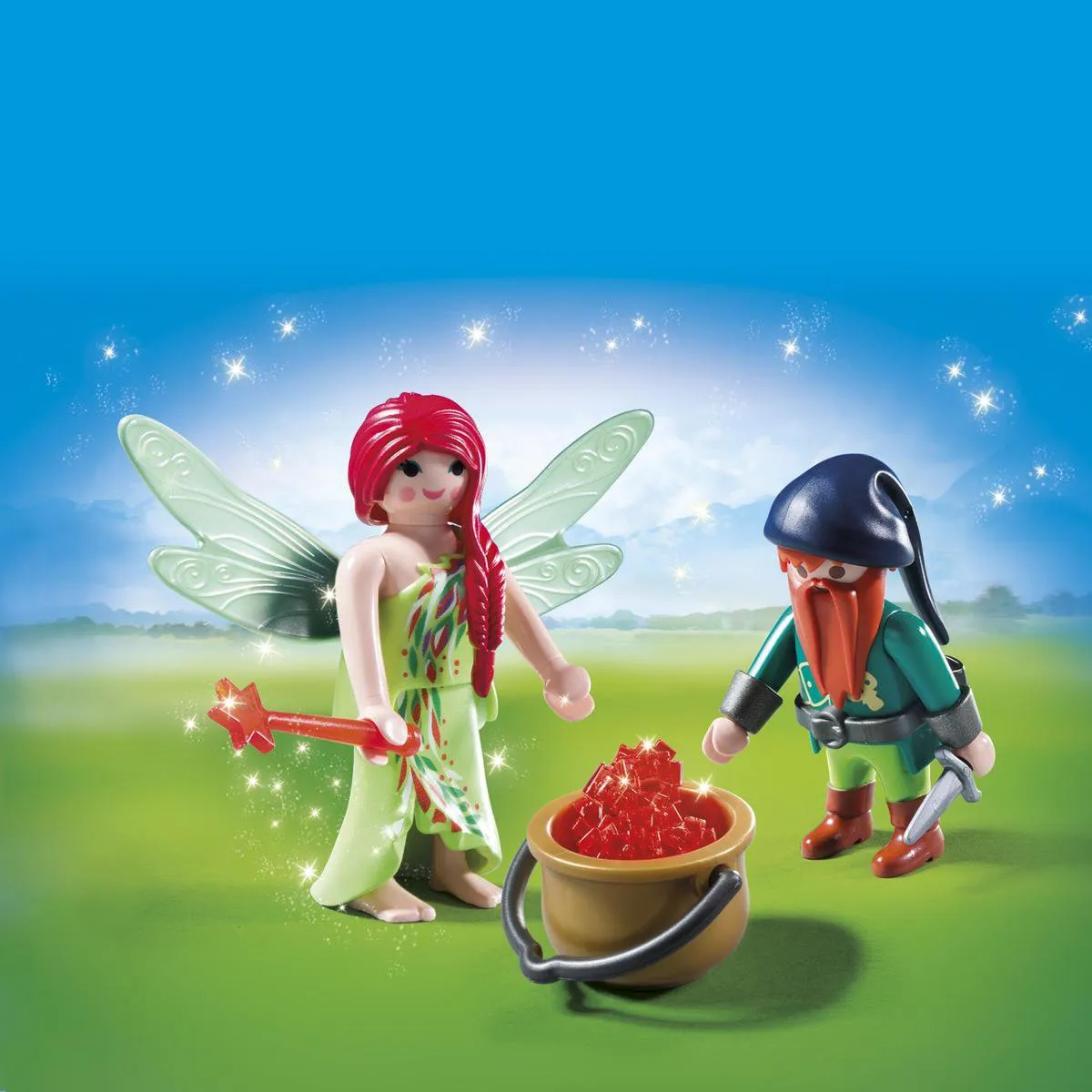 Playmobil Duopack Elf en Dwerg 6842 - Groen