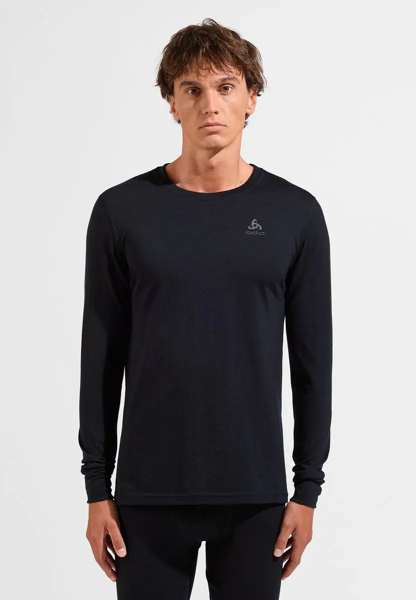 ODLO Natural Merino 200 Thermoshirt - Lange mouwen - Zwart