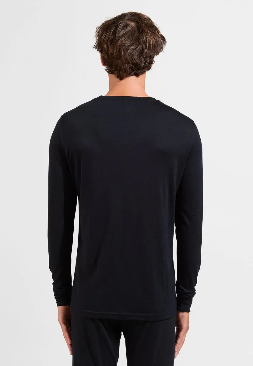 ODLO Natural Merino 200 Thermoshirt - Lange mouwen - Zwart