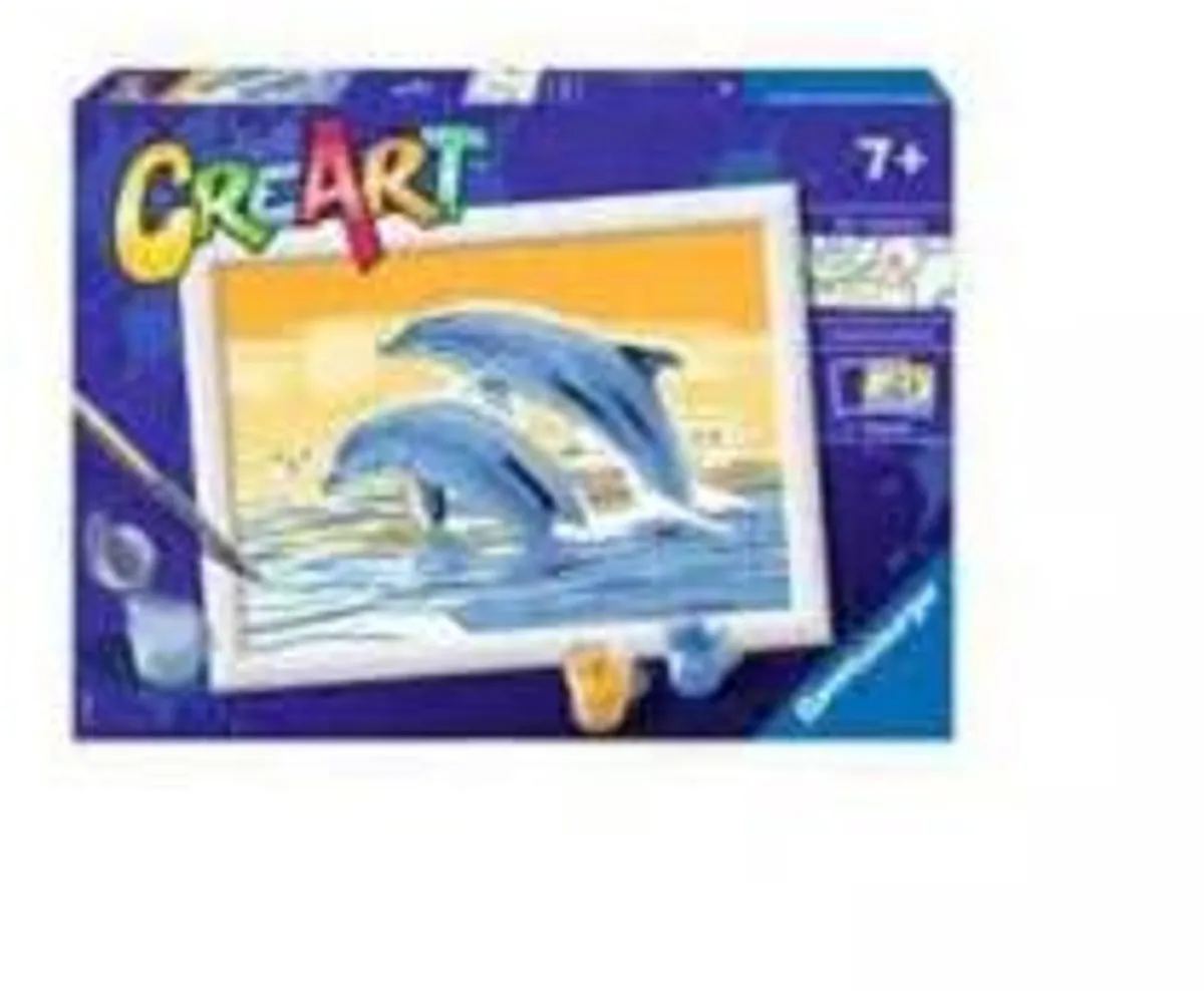 Ravensburger CreArt Delightful Dolphins Schilderen op nummer - 15 Kleuren - Multicolor - afbeelding 6 van 6