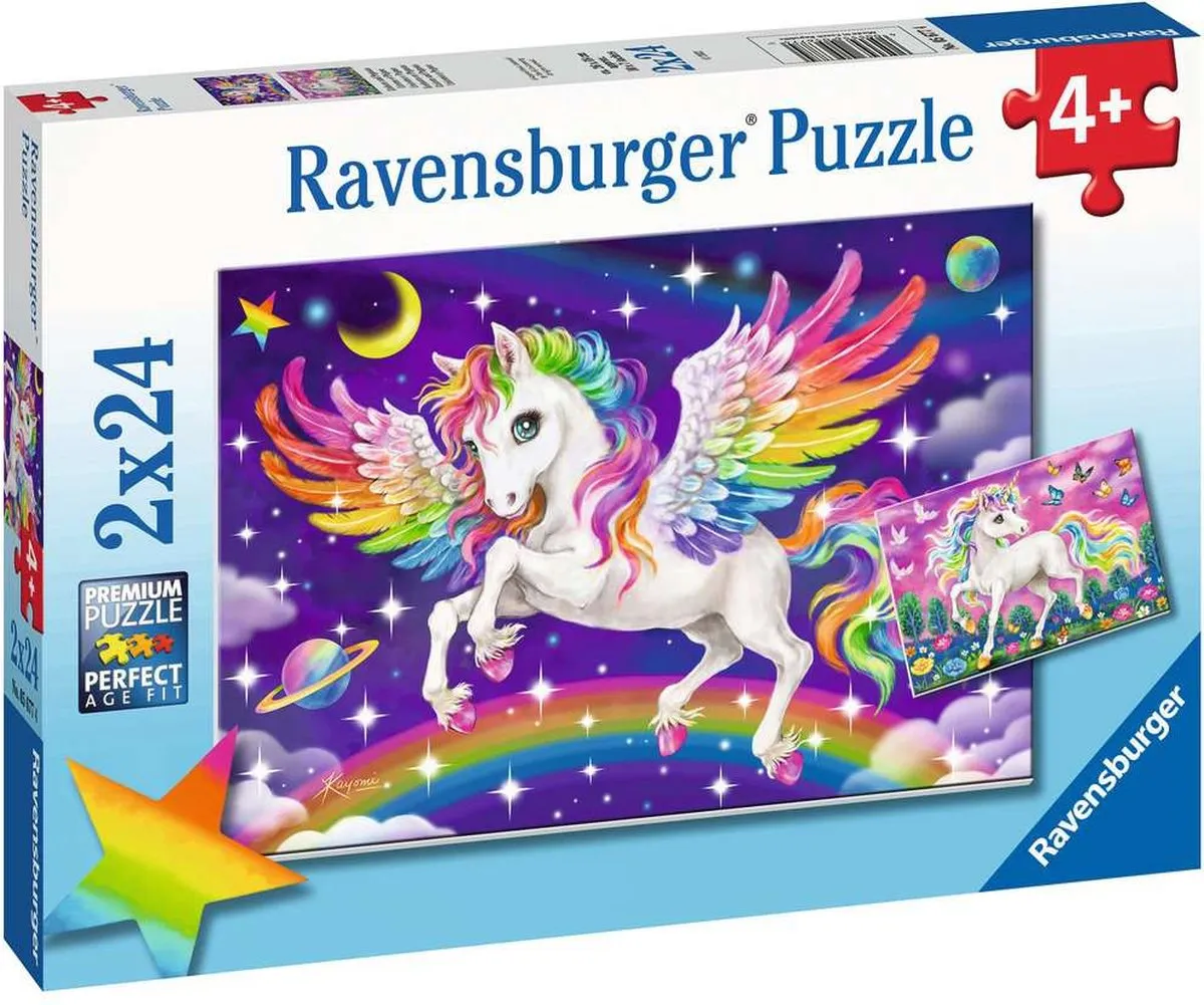 Ravensburger Unicorn and Pegasus Legpuzzel 48 Stuks - Multicolor