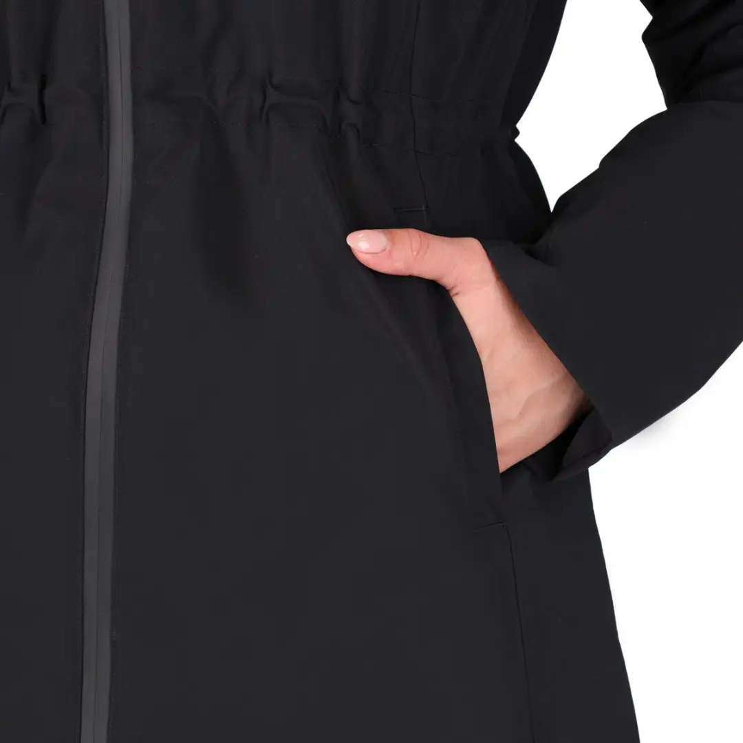 QHP Livora Waterproof Winterjas - Maat 40 - Zwart - afbeelding 5 van 6