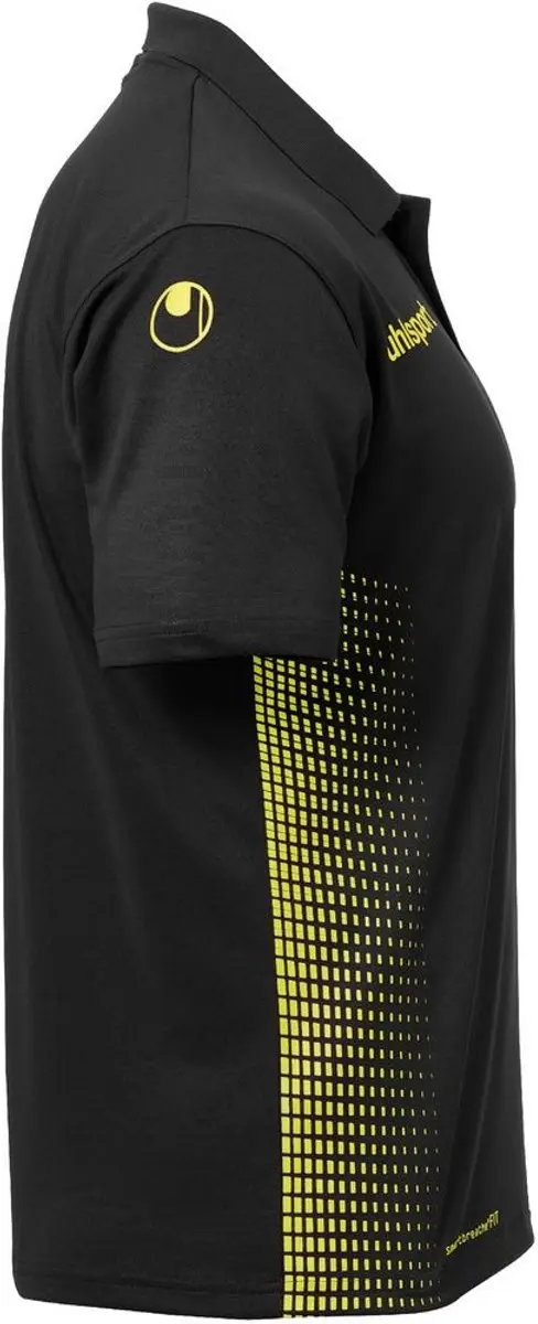 Uhlsport Score Polo Shirt Kind - Maat 164 - Zwart-Fluo Geel