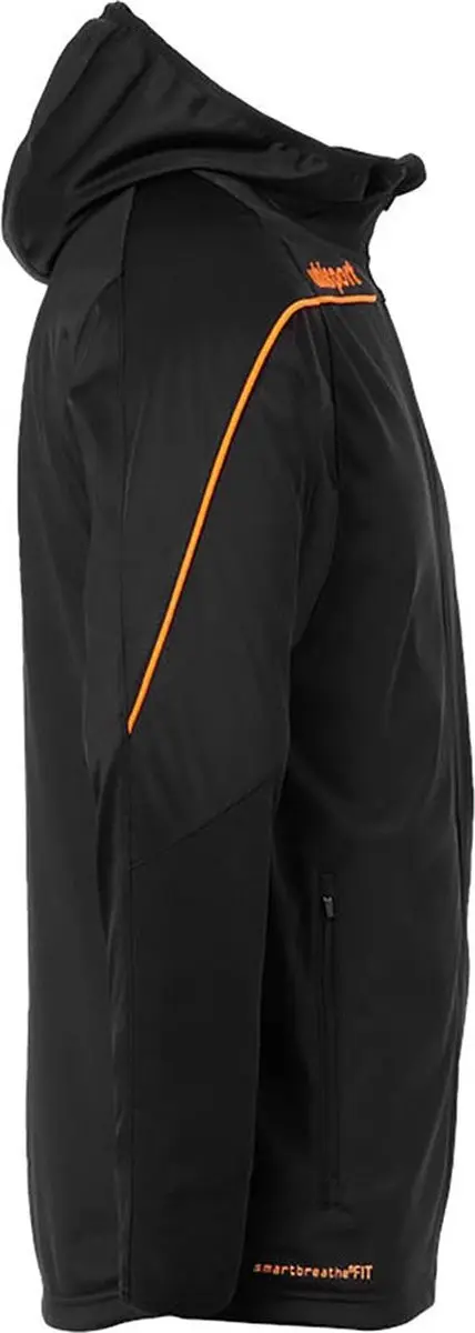Uhlsport Stream 22 Trainingsjas Kind - Maat 140 - Zwart-Fluor Oranje