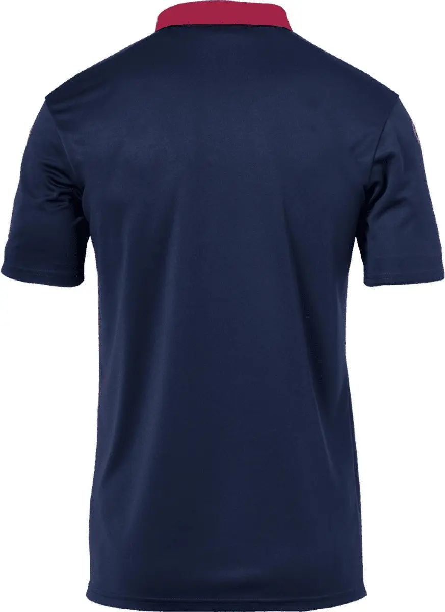 Uhlsport Offense 23 Polo Heren - 5XL - Marine/Bordeaux/Fluogeel