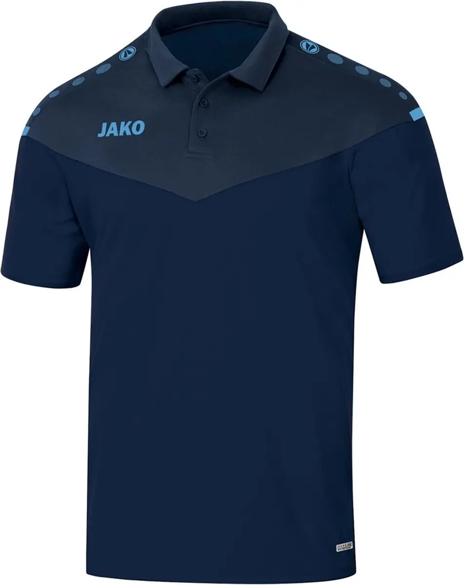 Jako Champ 2.0 Poloshirt Kind Marine Blauw-Donker Blauw-Hemels Blauw Maat 140