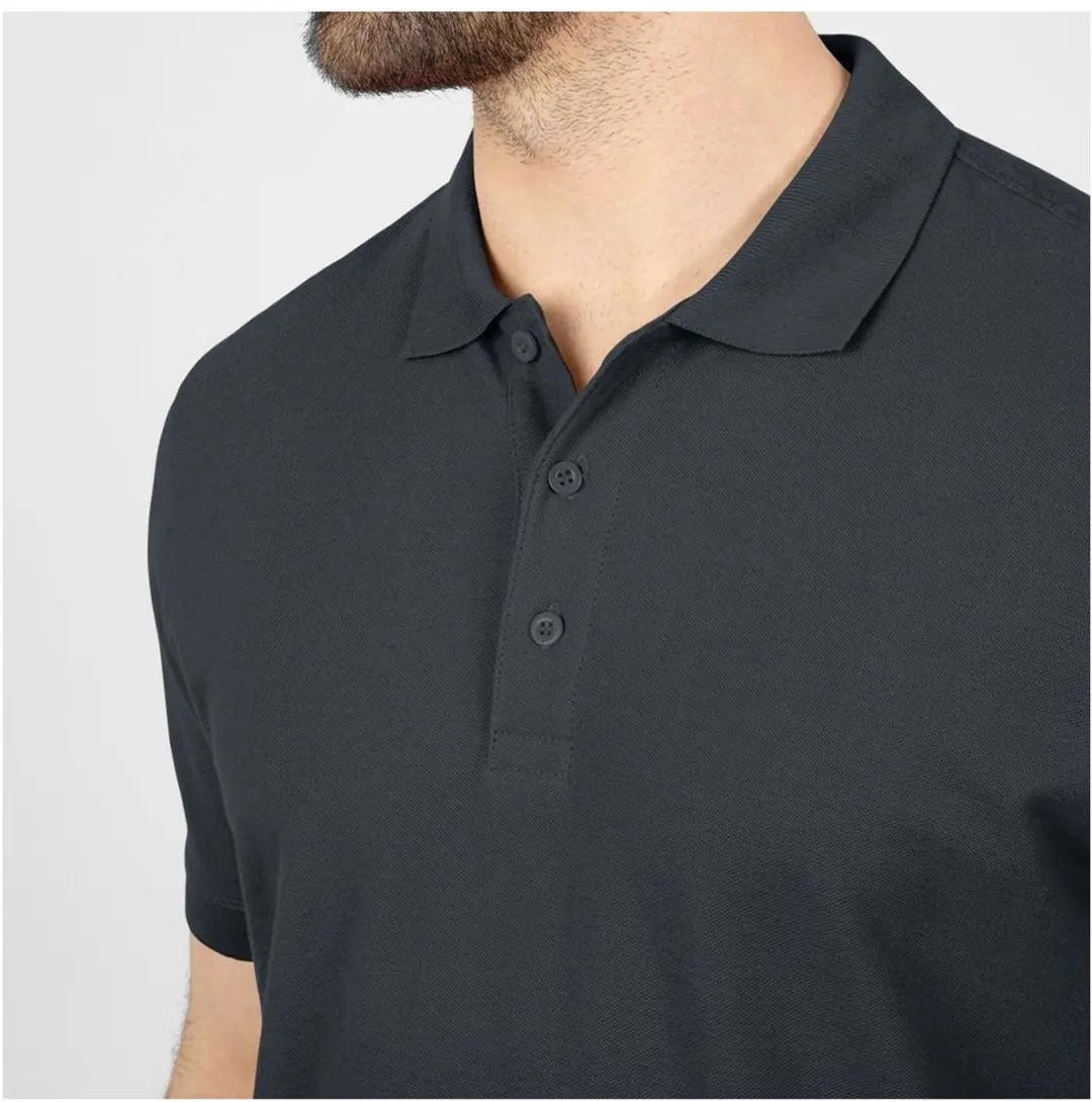 JAKO Organic Polo Heren - Antraciet 4XL
