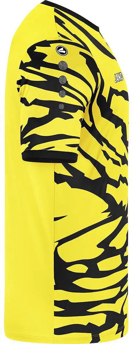 JAKO Animal Shirt Heren - Zwart/Citroen Maat S