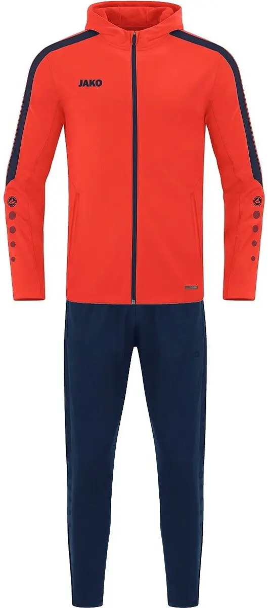 JAKO Power Polyester Trainingspak - Flame/Marine - 4XL