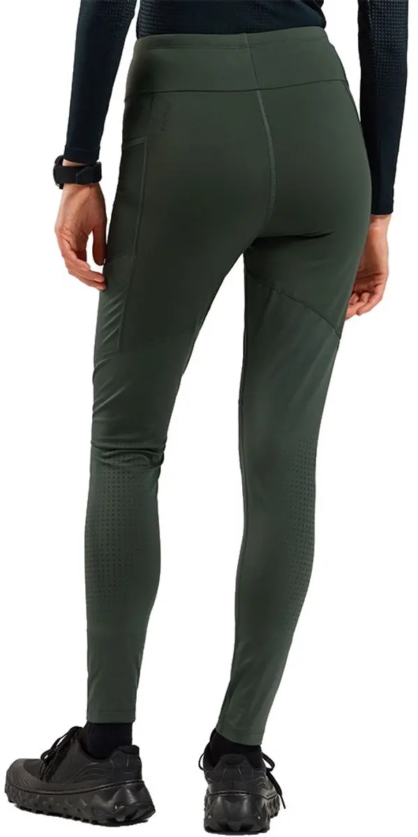 ODLO Zeroweight Warm Reflective Leggings L - Groen