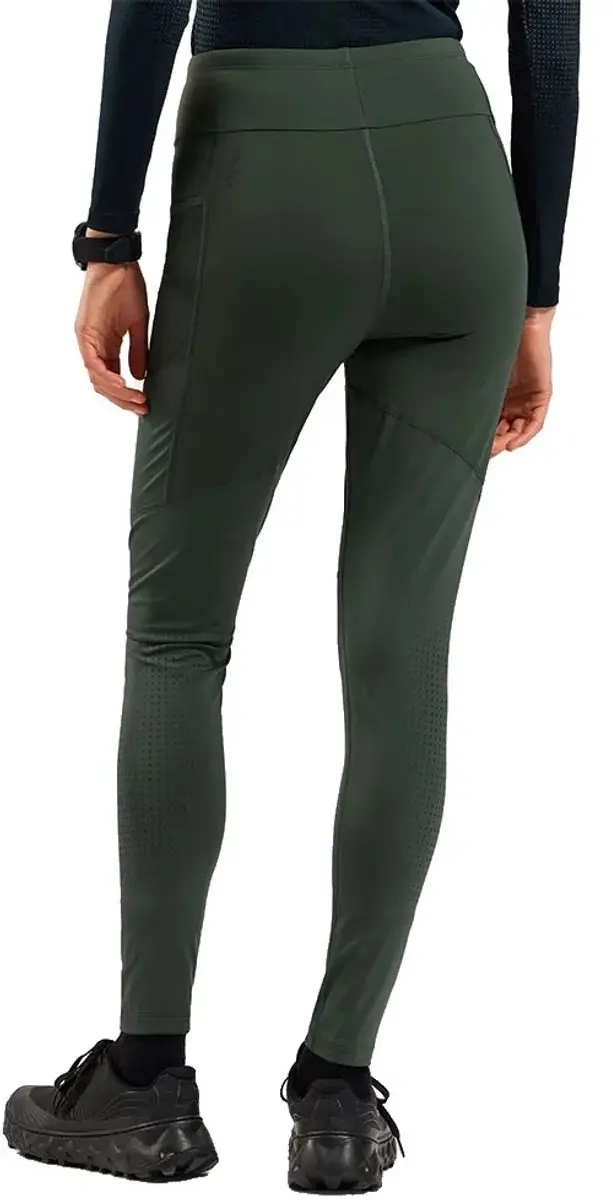 ODLO Zeroweight Warm Reflective Leggings L - Groen