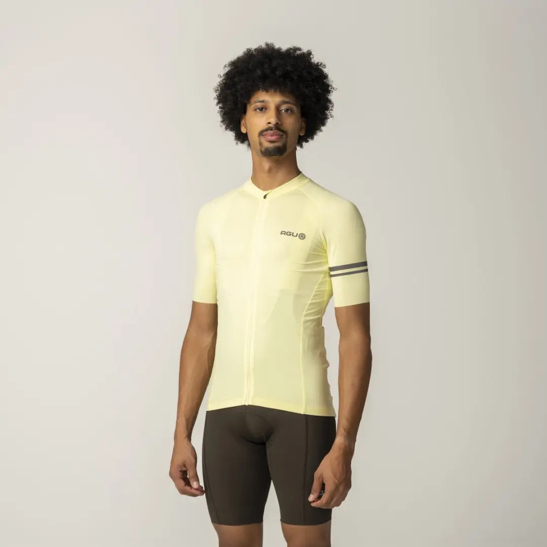 AGU Solid Wielrenshirt Heren Beige L