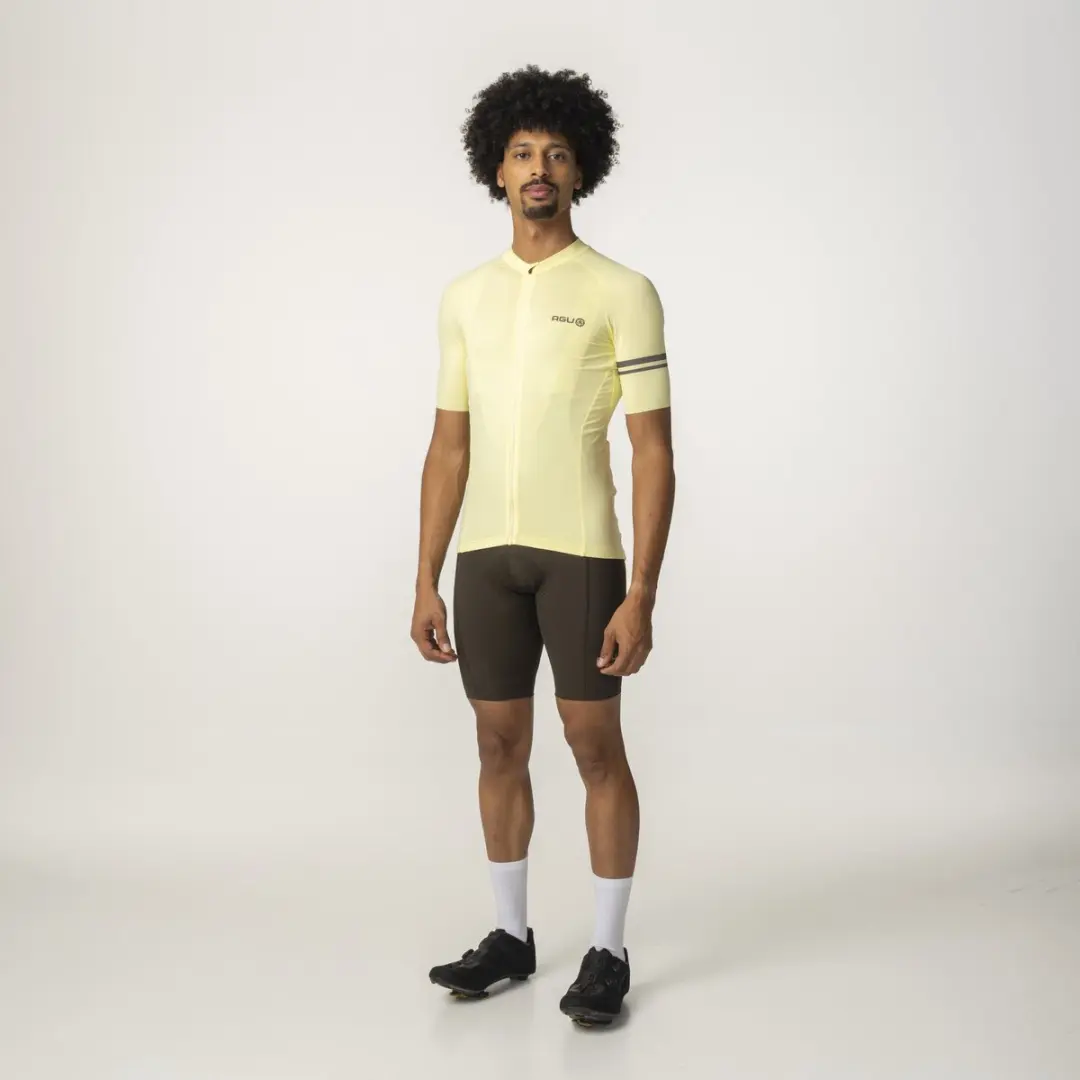 AGU Solid Wielrenshirt Heren Beige L